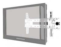 Wandhalterung f 48  verstellbar schwarz