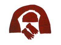 Winter Fleece Set 4teilig rot