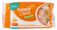 Pampers 72er Feuchtt�cher Simply Clean ohne Pa