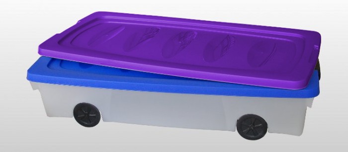 2er Set Unterbettbox ROLLBOX Bettbox Bettkasten Box Aufbewahrungsbox