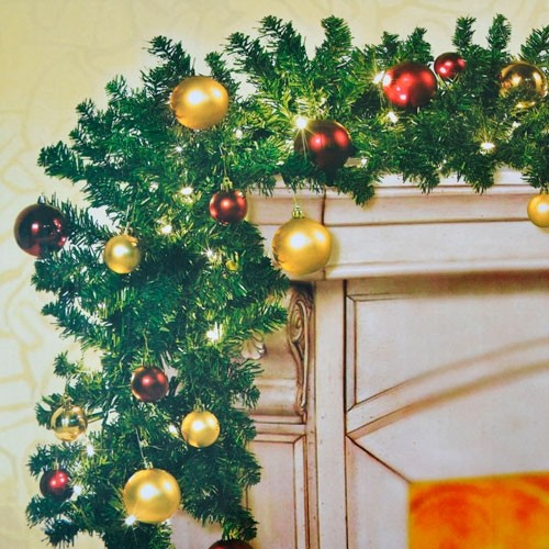 Tannengirlande-80-Lichter-Weihnachtsgirlande-5-Meter-Weihnachtsdeko-Girlande-Top