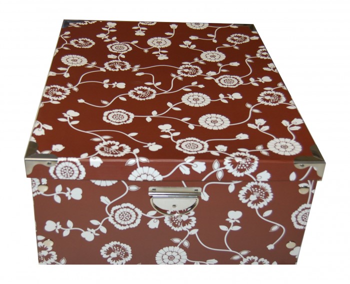 Aufbewahrungsbox faltbar mit Deckel 2 Designs 12er Set