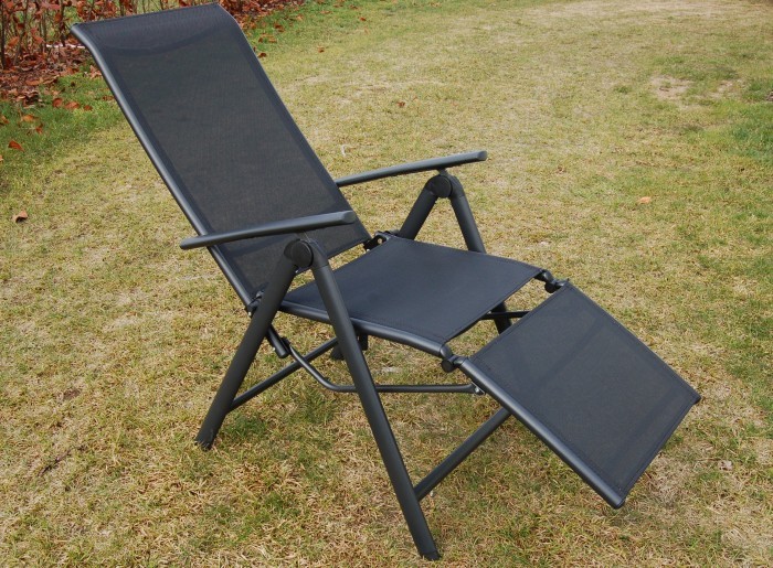 Alu Klappsessel Relax mit Fußteil Klappstuhl LiegeStuhl