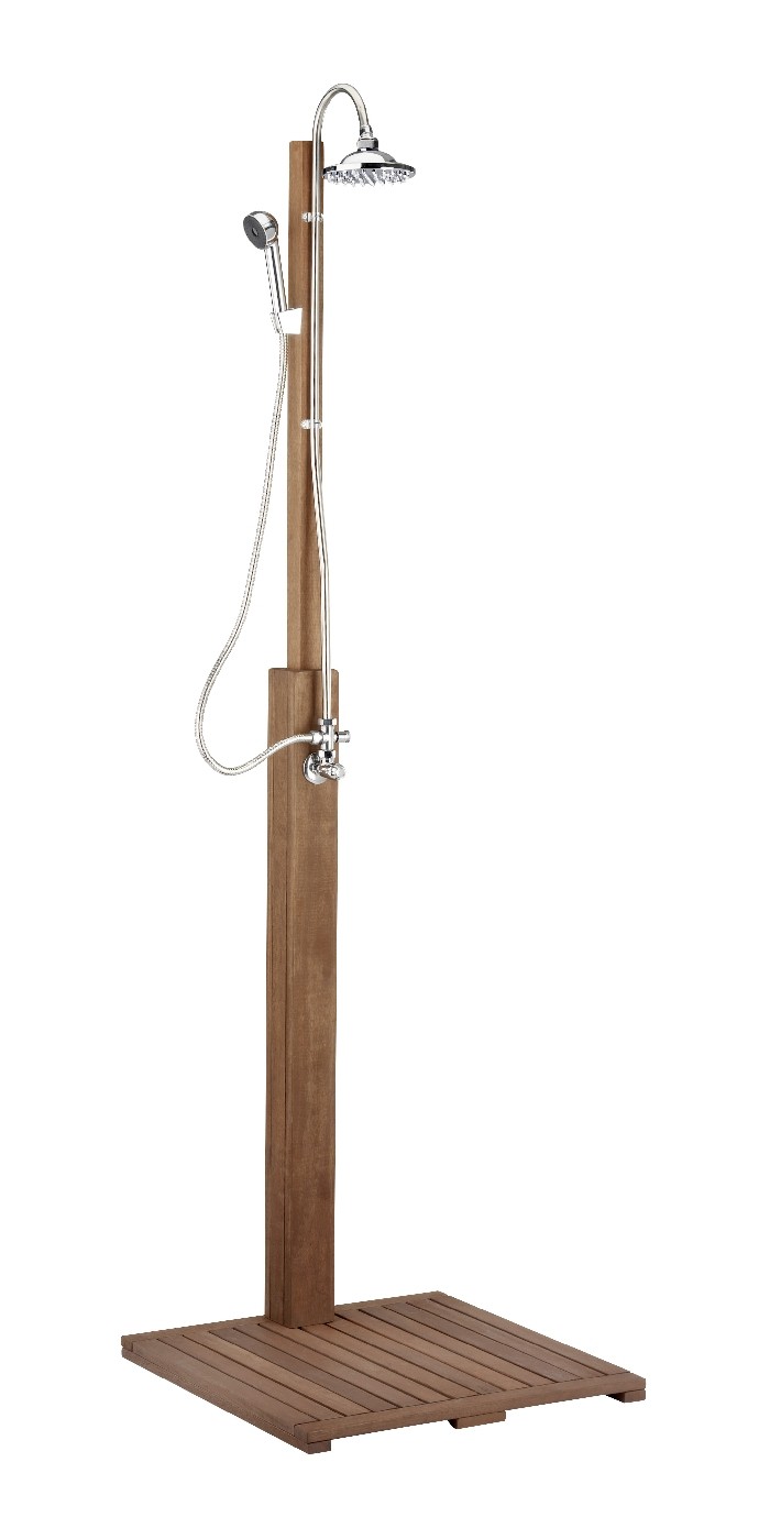 Activa Gartendusche aus Holz 220cm Holzdusche Garten Dusche Duschen