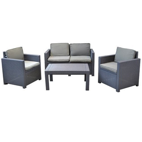 Rattan Lounge Grau sdatec.com
