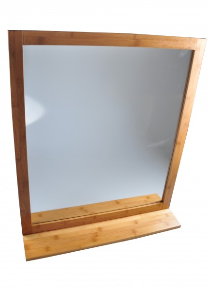 Badezimmerspiegel Bambus Wandspiegel Spiegel Holz Schminkspiegel