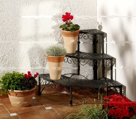 sur Porte Fleurs D&eacute;coration Fleurs Plantes Rond ou Carr&eacute; Escalier