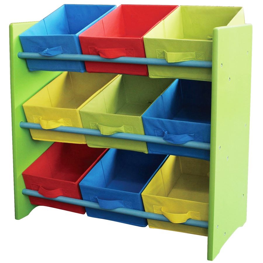 0010766 kinderregal mit 9 ablagen